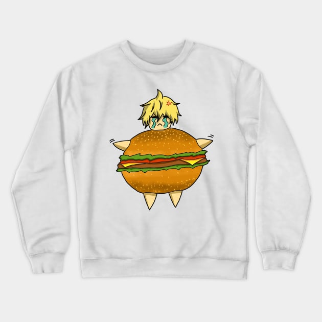 Chibi hamburger Crewneck Sweatshirt by Nezumi1998